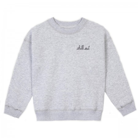 Sweat "Chill Out" Gris chiné