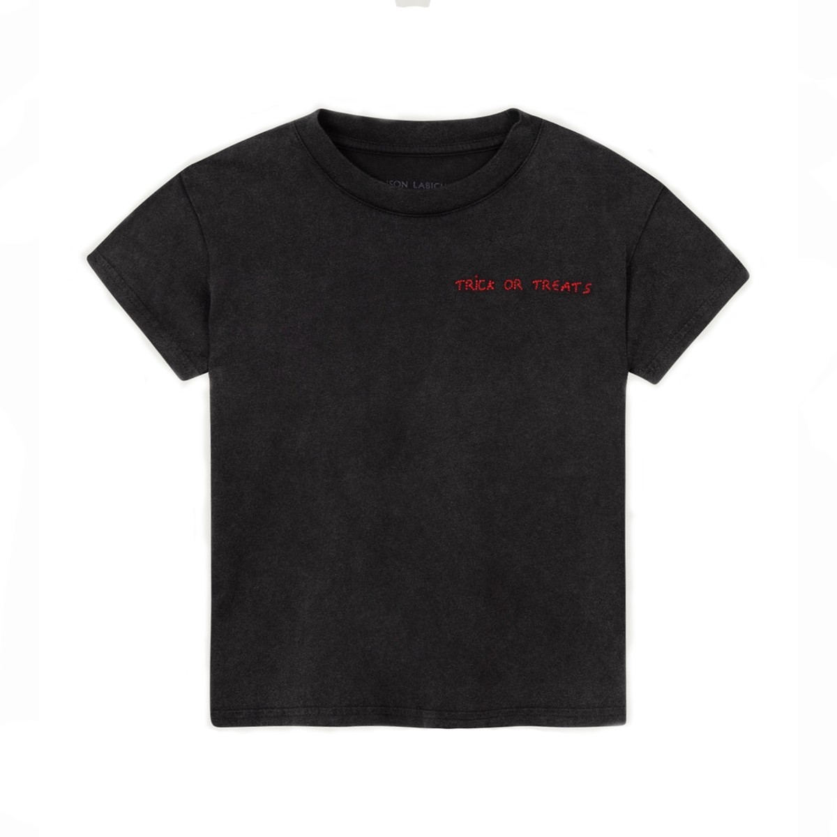 Tee-shirt "Trick or Treats" noir délavé