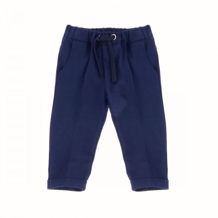 Pantalon confort élastiqué bleu marine