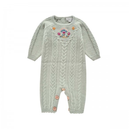 Combinaison laine bébé "Misouka" Khaki