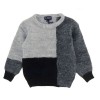 Pull en laine "Color Block" gris