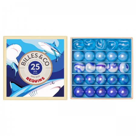 Coffret de 25 billes "Requins"