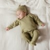 Pyjama bébé en pima coton "Kimono" Olive