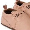 Chaussons en cuir Chat "Eliot" Rose Tuscany