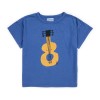 Tee-shirt coton bio "Guitare" bleu