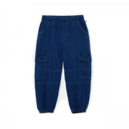 Pantalon denim style cargo...