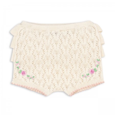 Short en tricot "Rosier" crème