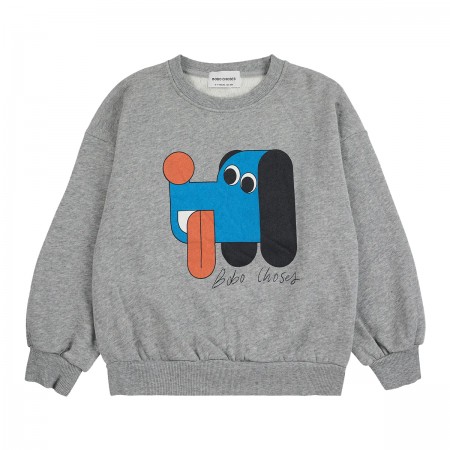 Sweat "Doggy Mate" Gris chiné