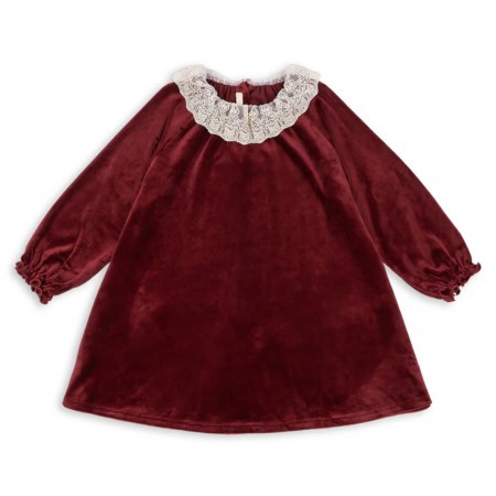 Robe en velours "Venola" rouge