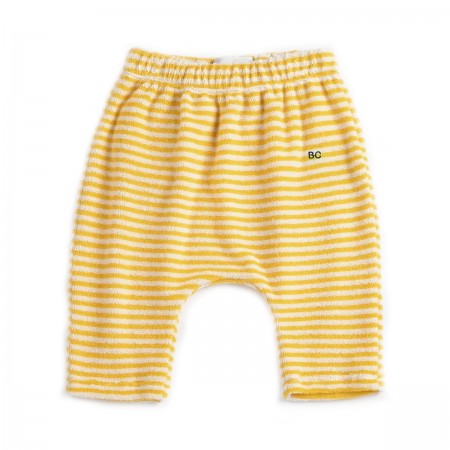 Pantalon bébé en éponge jaune