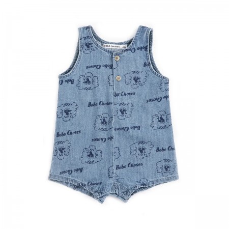 Combi-short en denim...