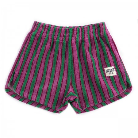 Short en éponge à rayures...
