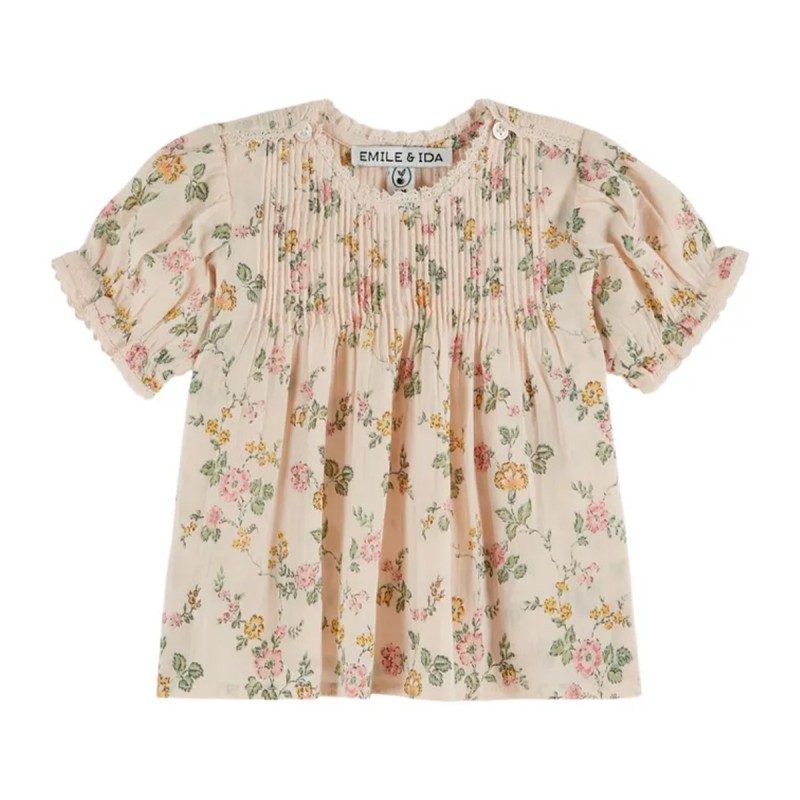 Blouse bébé imprimé "Rosier"