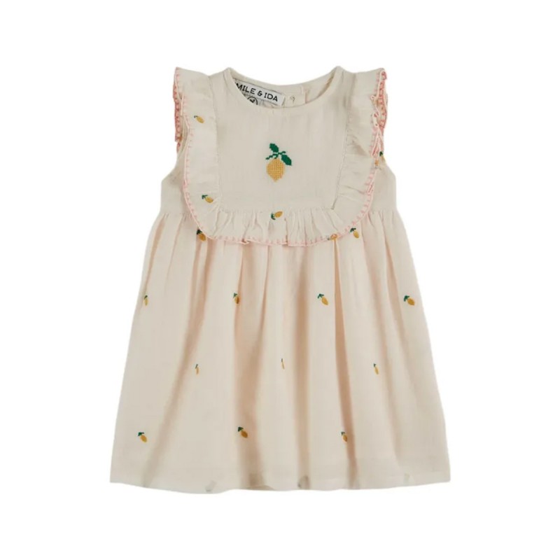 Robe bébé brodée "Citrons"