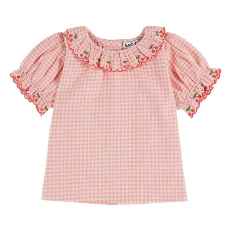 Blouse bébé à col en vichy...