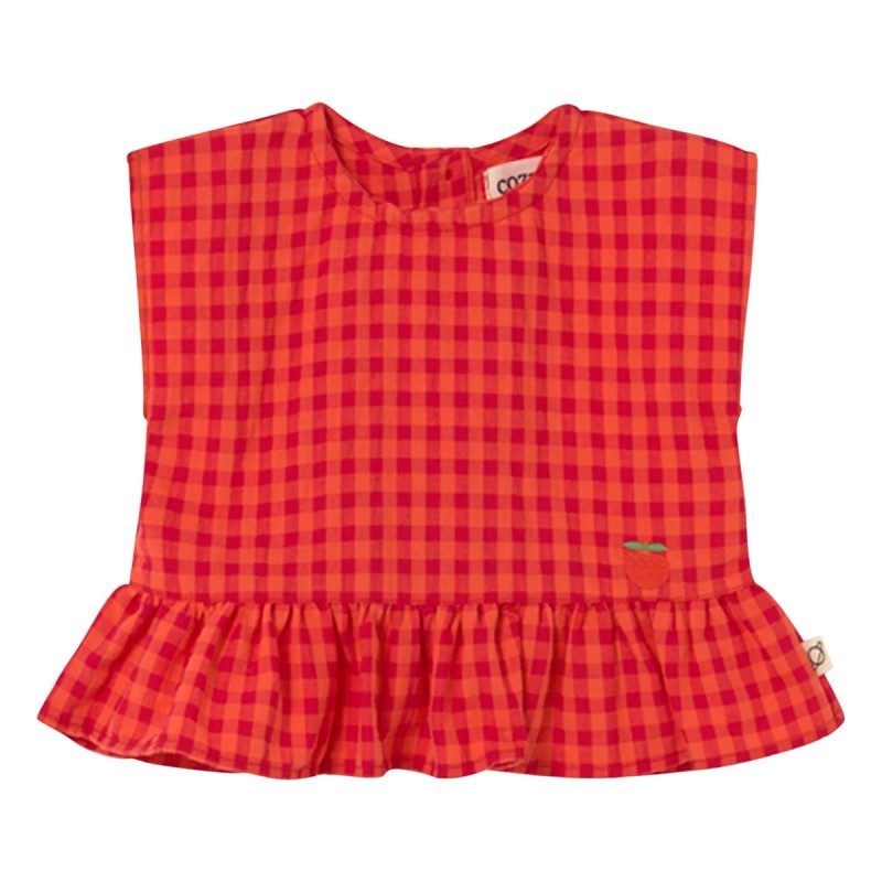 Blouse bébé "Lua" Vichy rouge