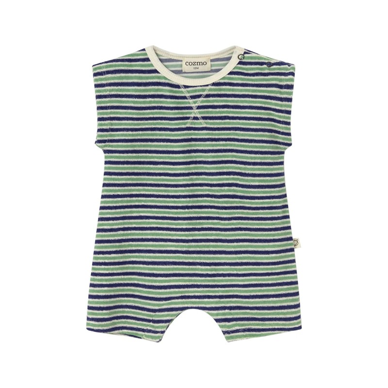 Combi-short en éponge rayée...