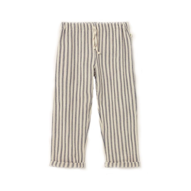 Pantalon rayé "Enzo" Ivoire