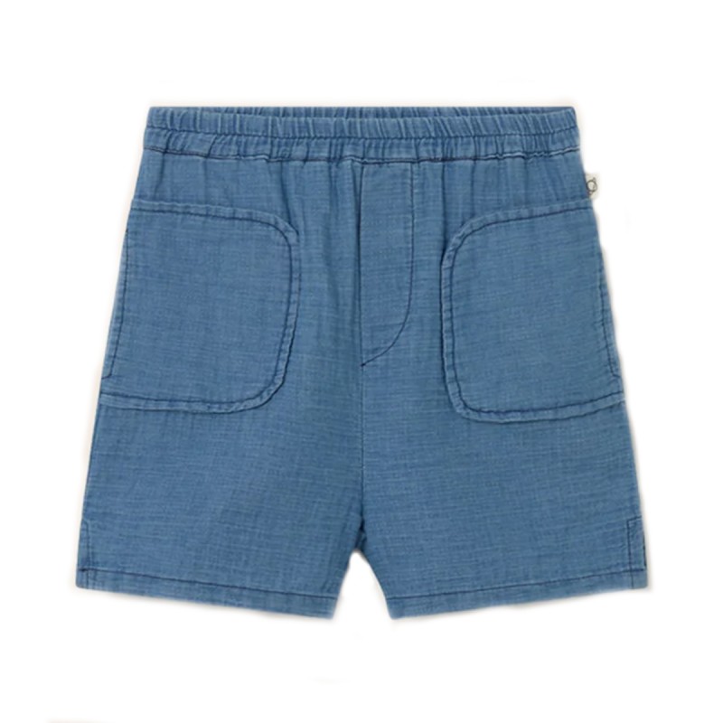 Short denim en gaze de...