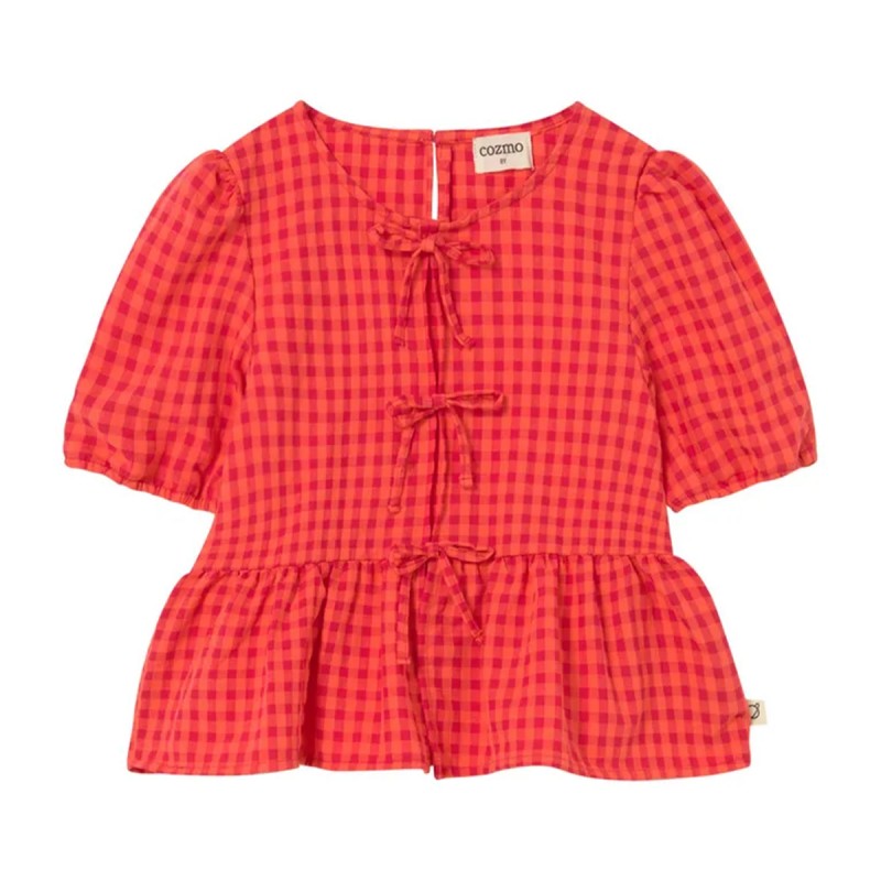 Blouse à carreaux "Joy" Rouge