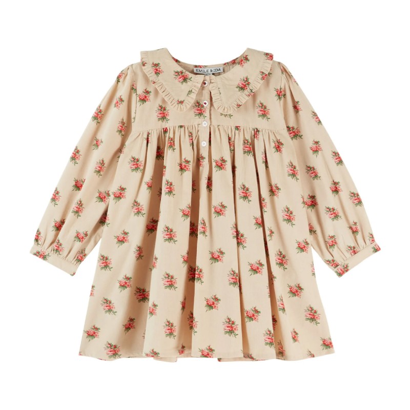 Robe en velours "Fleurs des...