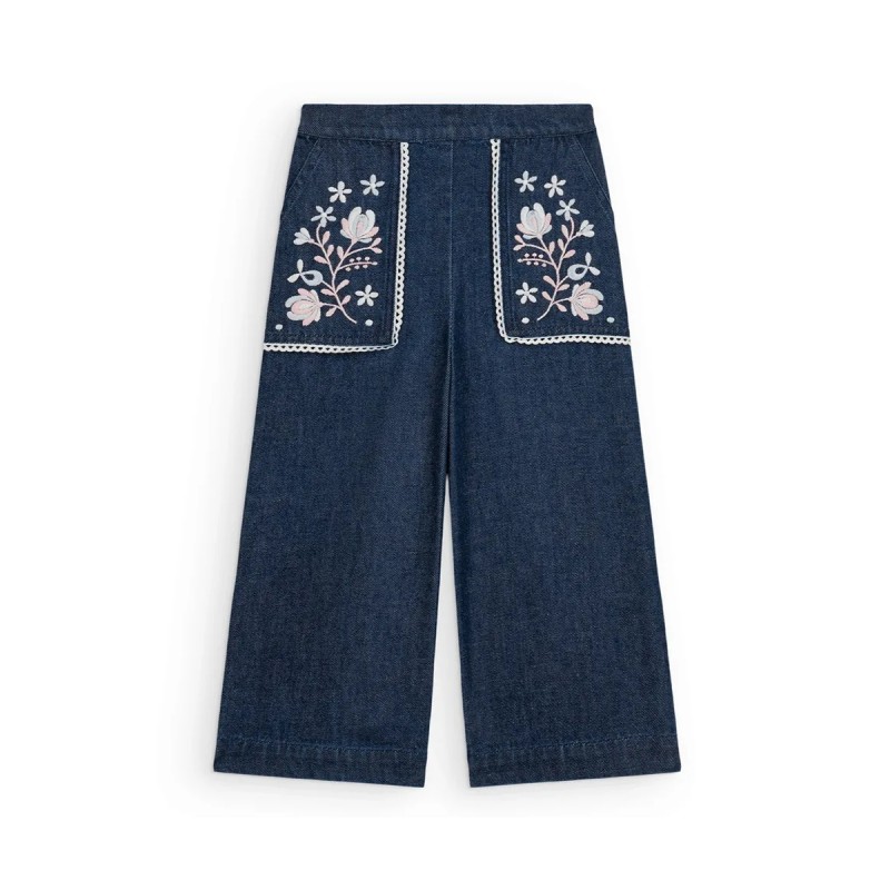 Pantalon en denim à...