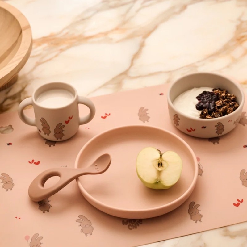 Set de repas en silicone "Vivi" Wild Child Rosey LW15135-2875