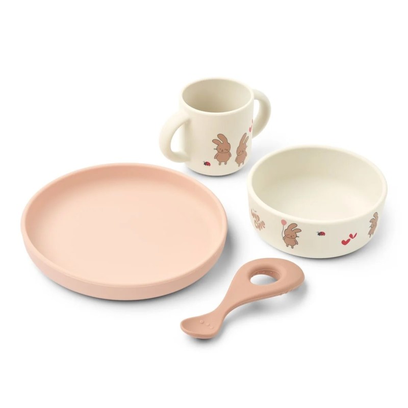 Set de repas en silicone "Vivi" Wild Child Rosey LW15135-2875