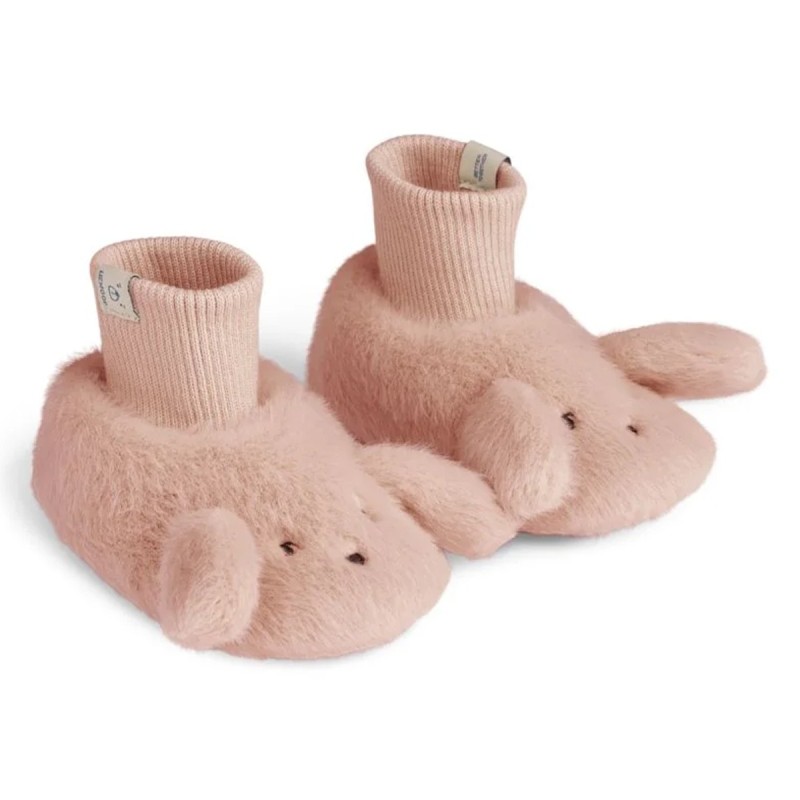 Chaussons bébé BETH antidérapants en peluche lapin