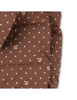 Doudoune fille Konges Sløjd marron cerises et pois