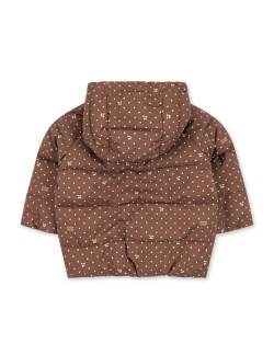 Doudoune fille Konges Sløjd marron cerises et pois