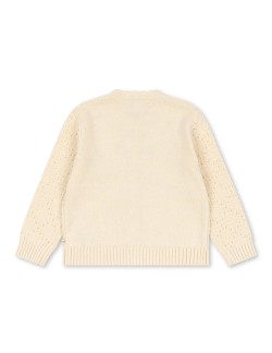 Cardigan Konges Sløjd brodé de cerises en laine et coton