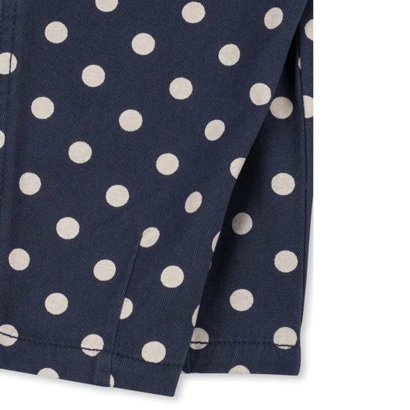 Pantalon fille Konges Sløjd bleu marine à pois blancs