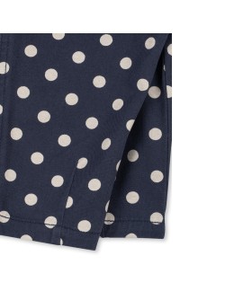 Pantalon fille Konges Sløjd bleu marine à pois blancs
