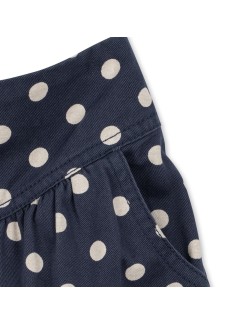 Pantalon fille Konges Sløjd bleu marine à pois blancs
