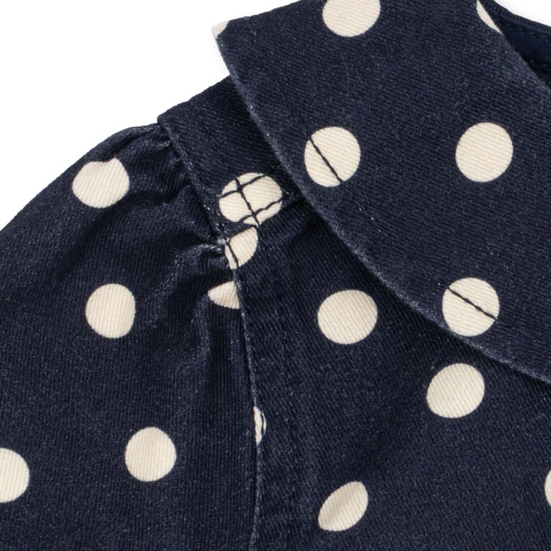 Veste fille Konges Sløjd bleu marine à pois blancs