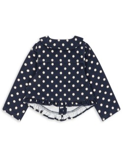 Veste fille Konges Sløjd bleu marine à pois blancs