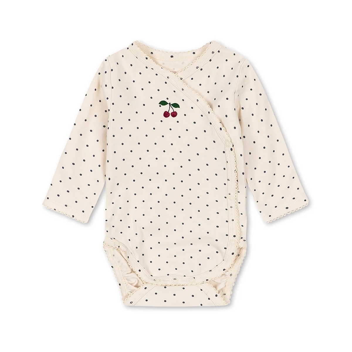 Body bébé Konges Sløjd crème à pois et cerise