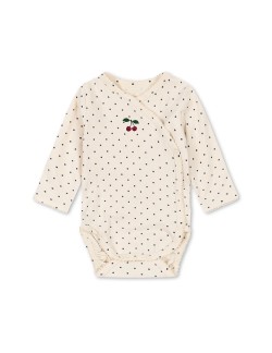 Body bébé Konges Sløjd crème à pois et cerise