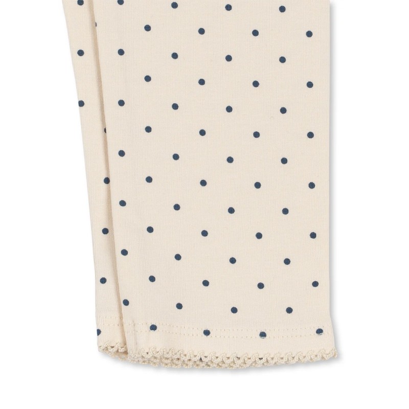Pantalon bébé Konges Sløjd crème à petits pois