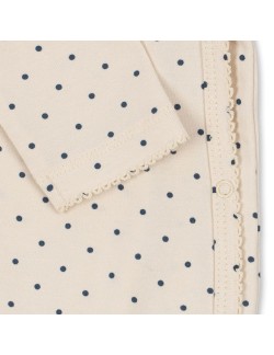Combinaison bébé Konges Sløjd crème à pois et cerise