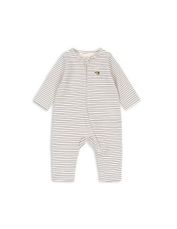 Grenouillère bébé Konges Sløjd rayée bleue et citron