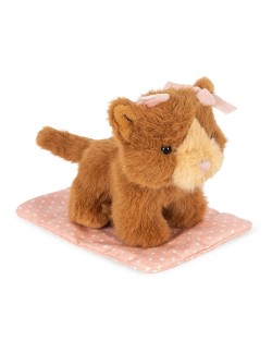 Peluche miniature chat Konges Sløjd avec panier