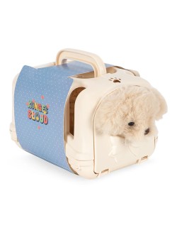 Peluche miniature chien Konges Sløjd avec panier