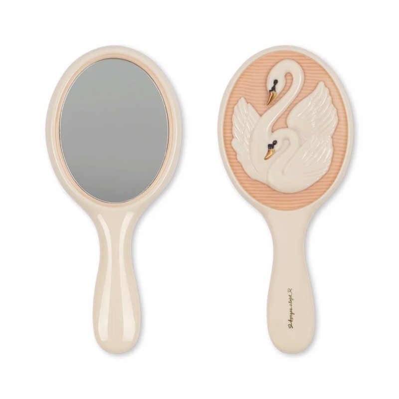 Set brosse et miroir enfant Konges Sløjd "Swan" x Born Koncept