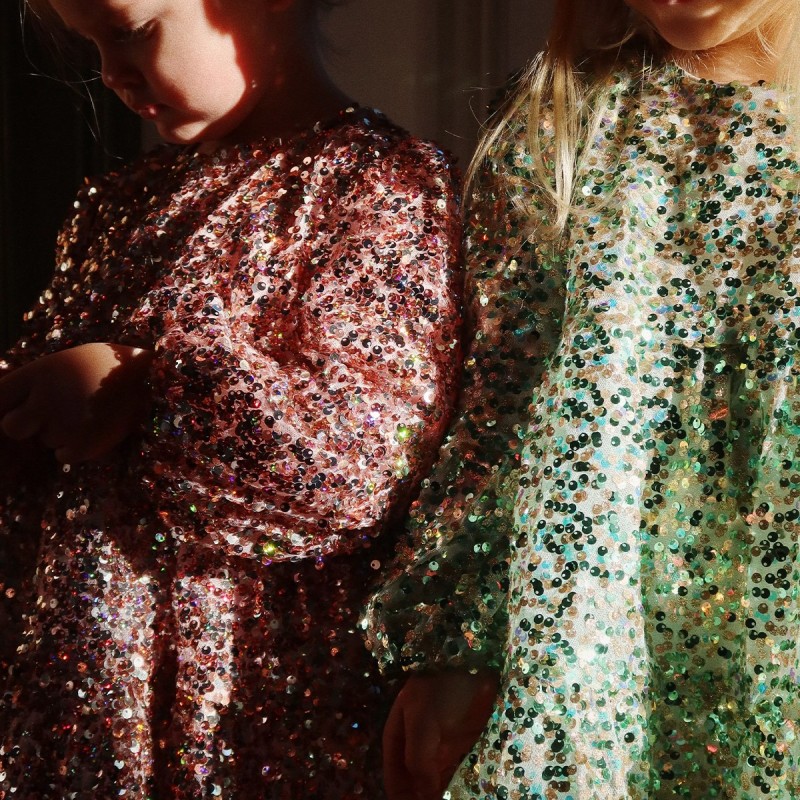 Robe en sequins "Lila" rose Konges Slojd