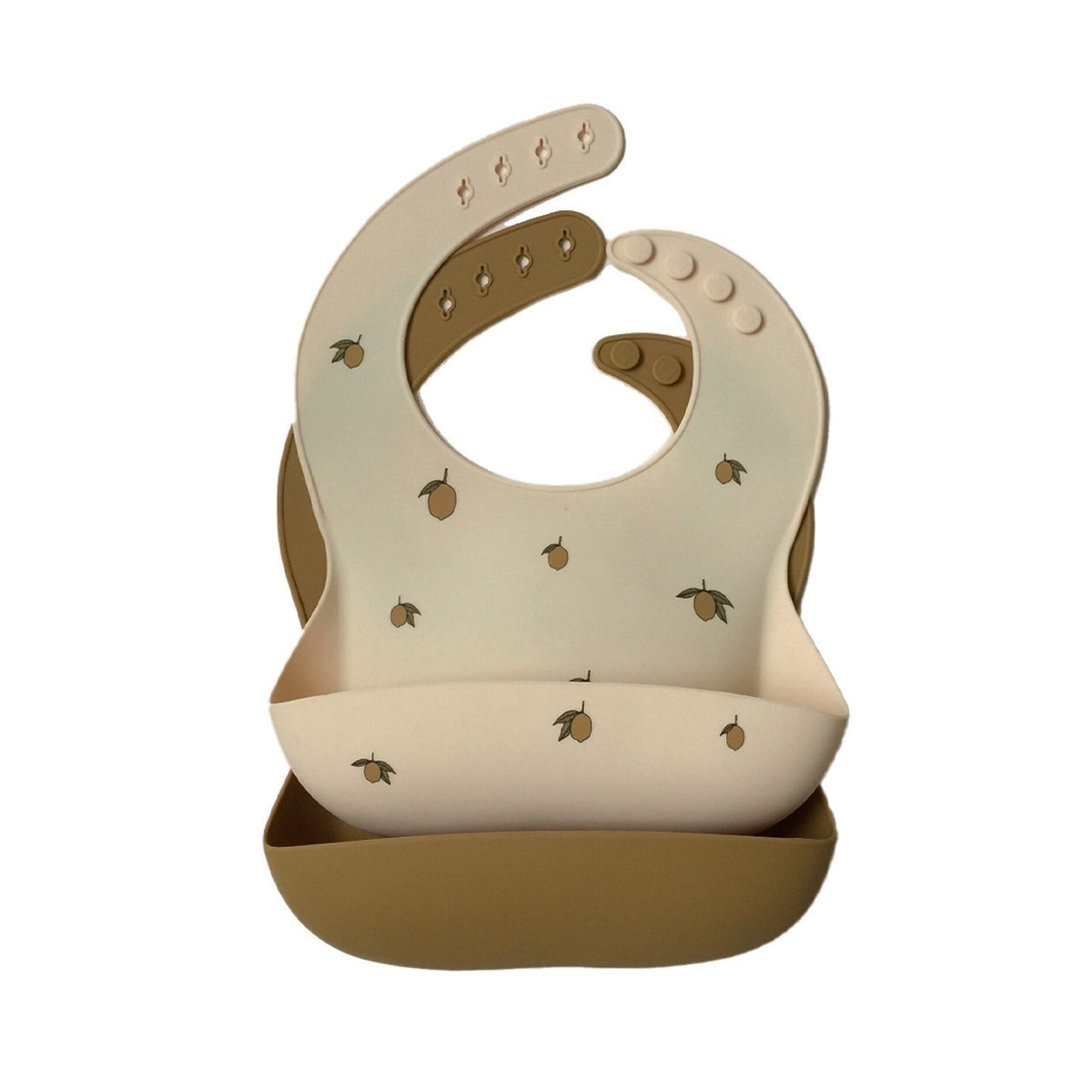 Lot de 2 bavoirs en silicone "Lemon" Konges Slojd