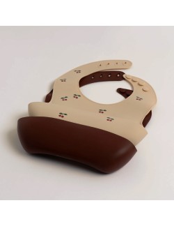 Lot de 2 bavoirs en silicone "Cherry" Konges Slojd