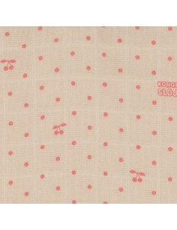 Pack de 3 langes "Cerises et pois" coton biologique