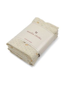 Pack de 3 langes "Citrons et pois" coton biologique